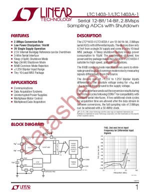 LTC1403IMSE-1 datasheet  